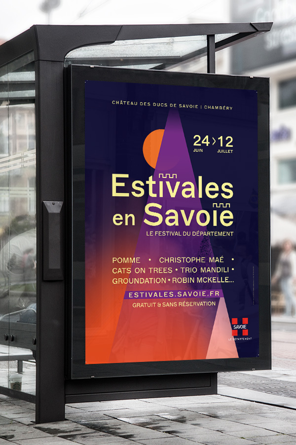 Publicité arrêt de bus Estivales