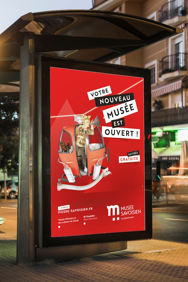 Campagne d'affichage sur abribus Musée Savoisien